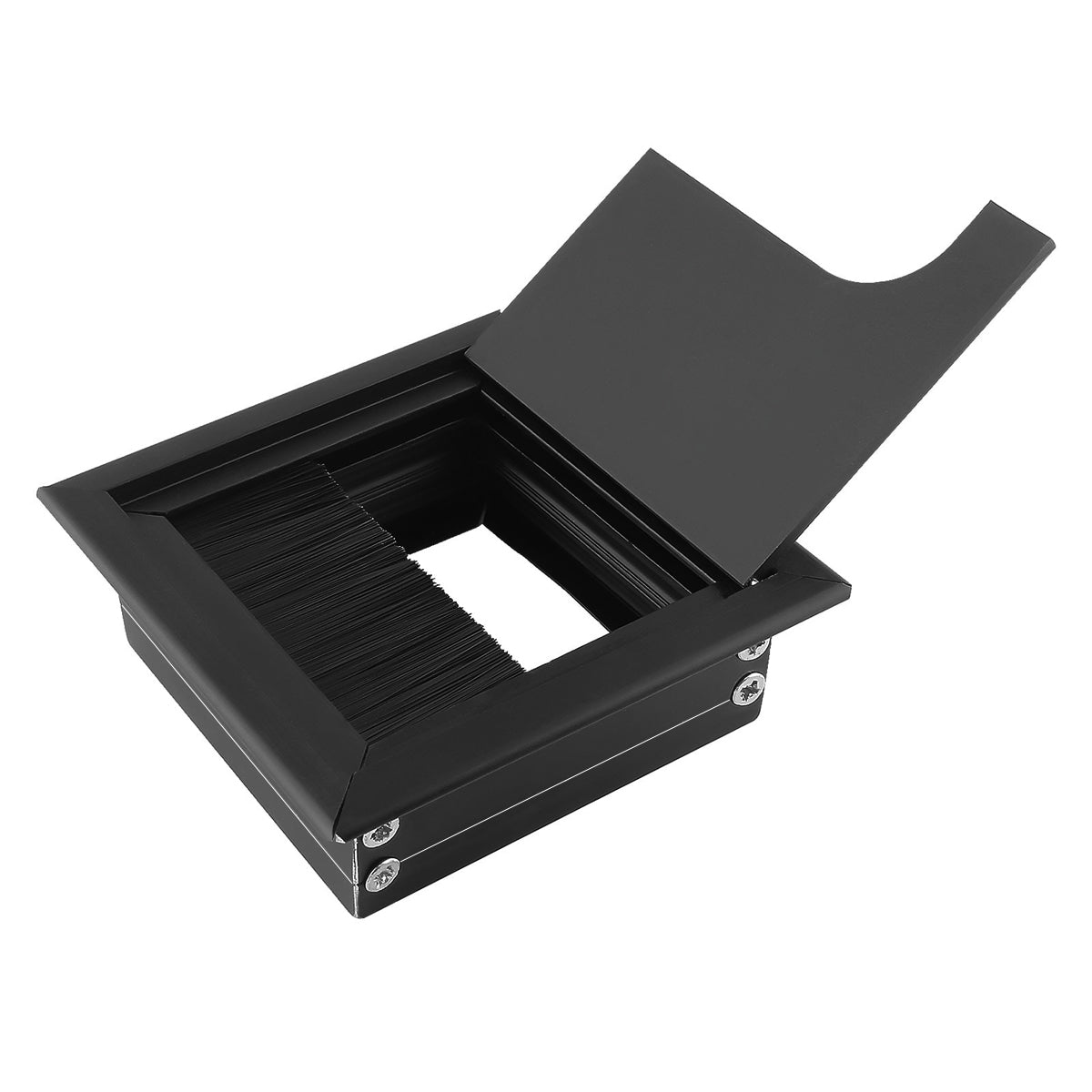 HASTHIP® Desk Hole Cap Square Desk Hole Cover Cable Management Aluminium Office Desk Cable Hole Cap Retrofit Square Desk Hole Cap 80x80mm Desk Cord Cable Hole Cover, Black HASTHIP® Desk Hole Cap Square Desk Hole Cover Cable Management Aluminium Office Desk Cable Hole Cap Retrofit Square Desk Hole Cap 80x80mm Desk Cord Cable Hole Cover, Black